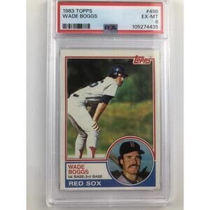 1983 Topps - Wade Boggs #498 (RC) EX-MT 6 Red Sox